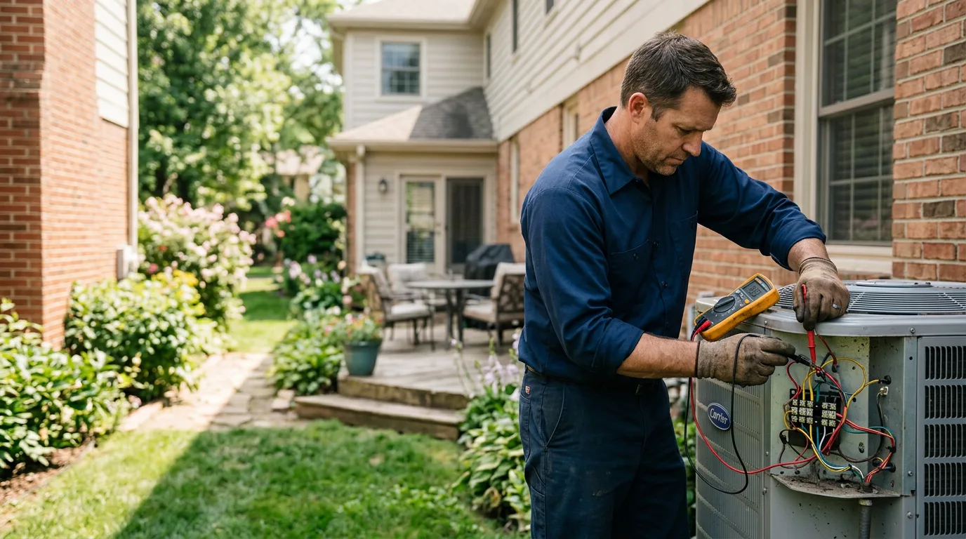 HVAC technician working near Clarendon Hills, IL